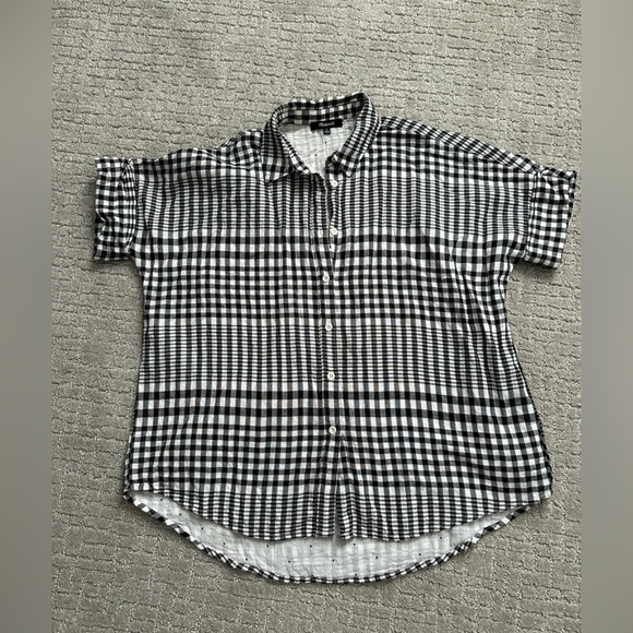 Madewell Courier Pintuck-Back Shirt in Double-Faced Plaid, small - Picture 6 of 7